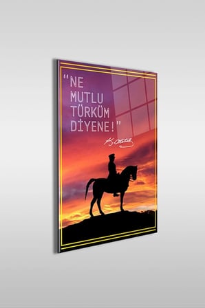 Atatürk Özel Tasarım 8 Dikey Cam Tablo