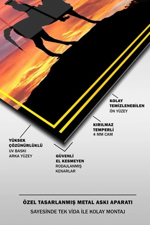 Atatürk Özel Tasarım 8 Dikey Cam Tablo