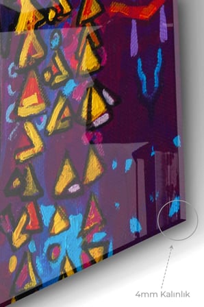 Sanatsal Kadın Çizim | Sanat Temalı Temalı Modern Uv Dijital Baskı Dekoratif Cam Tablo | 50x70 Cm