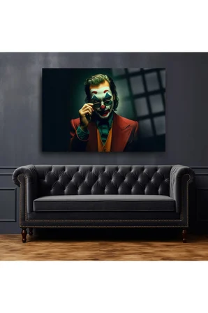 JOKER KIRILMAZ LÜKS CAM TABLO ULTRA YÜKSEK RENKLER GENÇ ODASI CAM TABLO