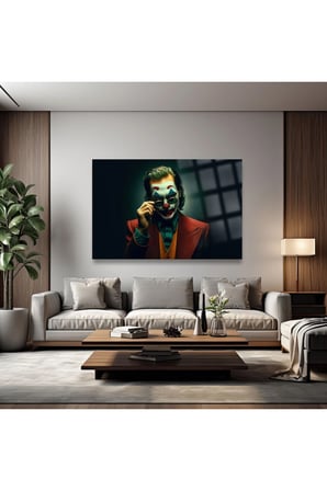 JOKER KIRILMAZ LÜKS CAM TABLO ULTRA YÜKSEK RENKLER GENÇ ODASI CAM TABLO