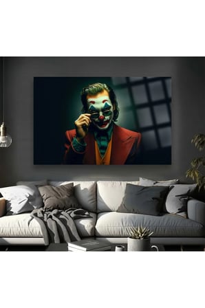 JOKER KIRILMAZ LÜKS CAM TABLO ULTRA YÜKSEK RENKLER GENÇ ODASI CAM TABLO
