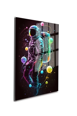 Space/Uzay Yapay Zeka Özel Tasarım Cam Tablo Ofis, Mutfak Çocuk Odası, Salon 60