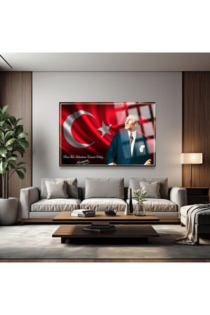 ATATÜRK BENİ TÜRK HEKİMLERİNE EMANET EDİNİZ KIRILMAZ CAM TABLO DOKTORA HEDİYE DOKTORLAR İÇİN TABLO