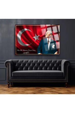 ATATÜRK BENİ TÜRK HEKİMLERİNE EMANET EDİNİZ KIRILMAZ CAM TABLO DOKTORA HEDİYE DOKTORLAR İÇİN TABLO