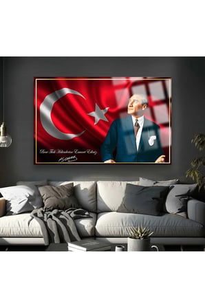 ATATÜRK BENİ TÜRK HEKİMLERİNE EMANET EDİNİZ KIRILMAZ CAM TABLO DOKTORA HEDİYE DOKTORLAR İÇİN TABLO