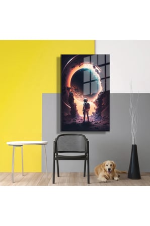 Space/Uzay Yapay Zeka Özel Tasarım Cam Tablo Ofis, Mutfak Çocuk Odası, Salon 107