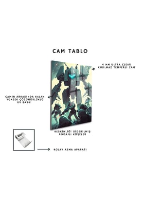 Space/Uzay Yapay Zeka Özel Tasarım Cam Tablo Ofis, Mutfak Çocuk Odası, Salon 57