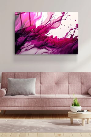 Pink Cam Tablo, Dekoratif Cam Tablo