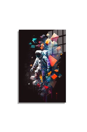 Space/Uzay Yapay Zeka Özel Tasarım Cam Tablo Ofis, Mutfak Çocuk Odası, Salon 102
