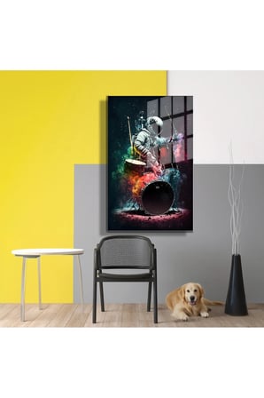 Space/Uzay Yapay Zeka Özel Tasarım Cam Tablo Ofis, Mutfak Çocuk Odası, Salon 33
