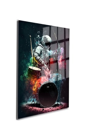 Space/Uzay Yapay Zeka Özel Tasarım Cam Tablo Ofis, Mutfak Çocuk Odası, Salon 33