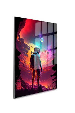 Space/Uzay Yapay Zeka Özel Tasarım Cam Tablo Ofis, Mutfak Çocuk Odası, Salon 99
