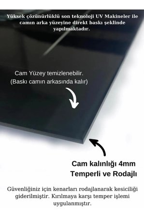 Recep Tayip Erdoğan 4mm Kırılmaz Temperli Yüksek Çözünürlüklü Cam Tablo