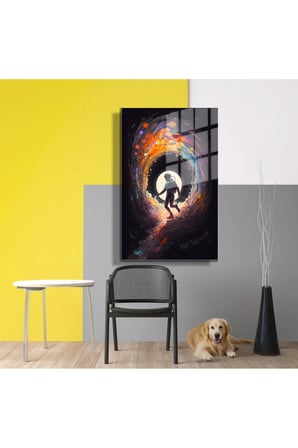 Space/Uzay Yapay Zeka Özel Tasarım Cam Tablo Ofis, Mutfak Çocuk Odası, Salon 56
