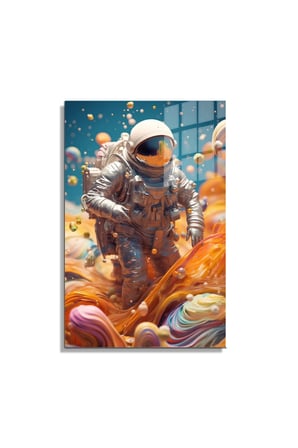 Space/Uzay Yapay Zeka Özel Tasarım Cam Tablo Ofis, Mutfak Çocuk Odası, Salon 196