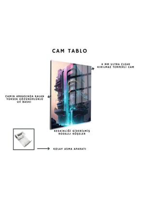 Space/Uzay Yapay Zeka Özel Tasarım Cam Tablo Ofis, Mutfak Çocuk Odası, Salon 68