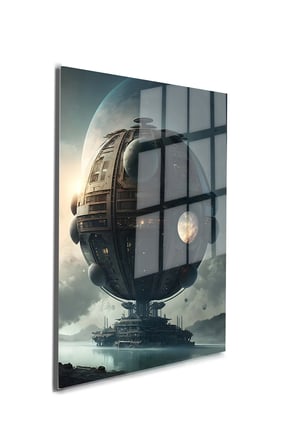Space/Uzay Yapay Zeka Özel Tasarım Cam Tablo Ofis, Mutfak Çocuk Odası, Salon 12