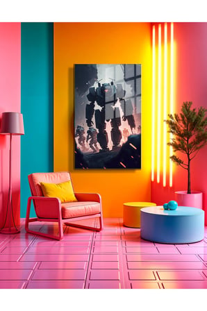 Space/Uzay Yapay Zeka Özel Tasarım Cam Tablo Ofis, Mutfak Çocuk Odası, Salon 167