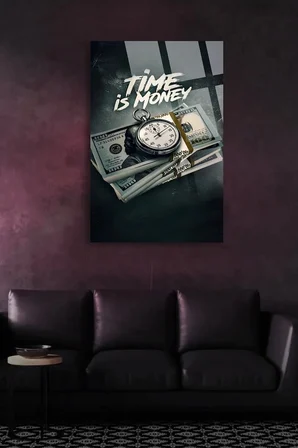 Vakit Nakittir Dolar Uv Baskılı Kırılmaz Cam Tablo, Ev Ve Ofis Yüksek Çözünürlüklü 4mm Cam Tablo
