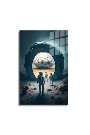 Space/Uzay Yapay Zeka Özel Tasarım Cam Tablo Ofis, Mutfak Çocuk Odası, Salon 40