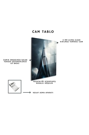 Space/Uzay Yapay Zeka Özel Tasarım Cam Tablo Ofis, Mutfak Çocuk Odası, Salon 197