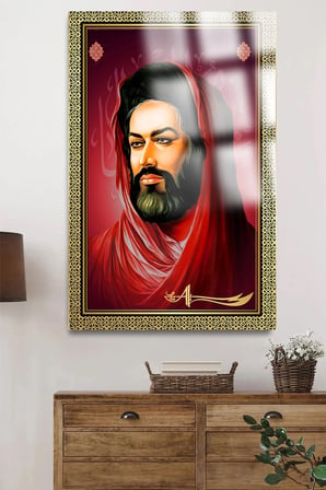 HZ.ALİ PORTESİ KIRILMAZ LÜKS CAM TABLO ULTRA CANLI RENKLER EV, İŞ YERİ, OFİS HEDİYESİ