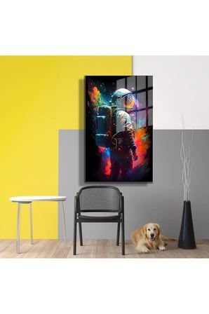 Space/Uzay Yapay Zeka Özel Tasarım Cam Tablo Ofis, Mutfak Çocuk Odası, Salon 67