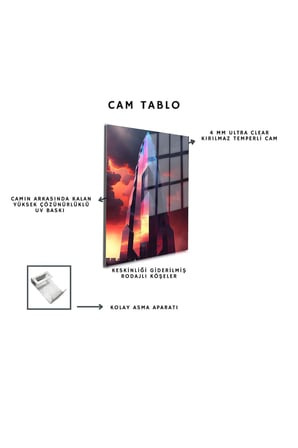 Space/Uzay Yapay Zeka Özel Tasarım Cam Tablo Ofis, Mutfak Çocuk Odası, Salon 224