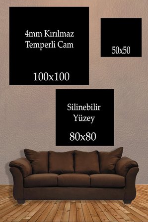 CANLI RENKLER ÇİÇEK ULTRA YÜKSEK ÇÖZÜNÜRLÜK KARE CAM TABLO EV İŞ YERİ OFİS HEDİYESİ TASARIM TABLO