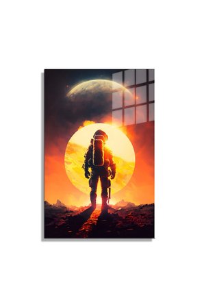 Space/Uzay Yapay Zeka Özel Tasarım Cam Tablo Ofis, Mutfak Çocuk Odası, Salon 39