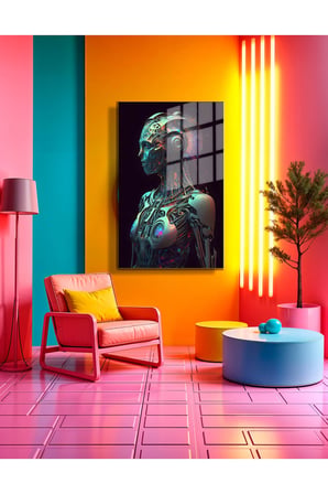 Space/Uzay Yapay Zeka Özel Tasarım Cam Tablo Ofis, Mutfak Çocuk Odası, Salon 155