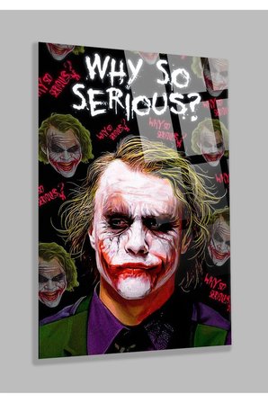 ULTRA YÜKSEK ÇÖZÜNÜRLÜKLÜ JOKER TABLOSU 4MM KIRILMAZ CAM TABLO, EV HEDİYESİ