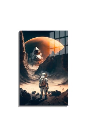 Space/Uzay Yapay Zeka Özel Tasarım Cam Tablo Ofis, Mutfak Çocuk Odası, Salon 38