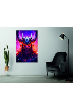 META DEKORASYON 3D VIKING GÖRSELİ TEMPERLİ CAM ÜZERİNE TABLO SEVGİLİNİZE YILBAŞI HEDİYE