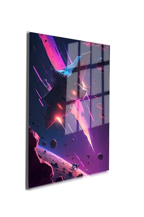 Space/Uzay Yapay Zeka Özel Tasarım Cam Tablo Ofis, Mutfak Çocuk Odası, Salon 55