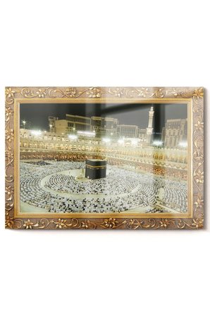 Kabe Ve Hac | Dini Temalı Cam Tablo | Hediyelik, Dekoratif, Ofis, Mutfak
