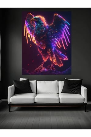 Neon Kartal Cam Tablo Ev Dekorasyon,balkon Dekorasyonu,dekoratif,duvar Tablo,mutfak Tablo