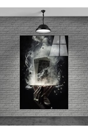 Poker Kartı Cam Tablo Ev Dekorasyon,balkon Dekorasyonu,dekoratif,duvar Tablo,mutfak Tablo