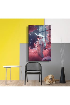 Space/Uzay Yapay Zeka Özel Tasarım Cam Tablo Ofis, Mutfak Çocuk Odası, Salon 185