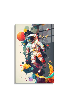 Space/Uzay Yapay Zeka Özel Tasarım Cam Tablo Ofis, Mutfak Çocuk Odası, Salon 91