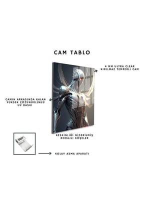 Space/Uzay Yapay Zeka Özel Tasarım Cam Tablo Ofis, Mutfak Çocuk Odası, Salon 151