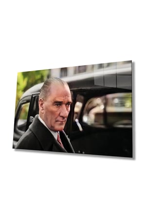 Mustafa Kemal Atatürk ve Arabası Cam Tablo, Darbelere Dayanıklı Kırılmaz Temperli
