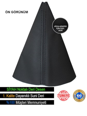Opel Signum Siyah Nokta Desenli Deri Spor Dikiş Vites Körüğü