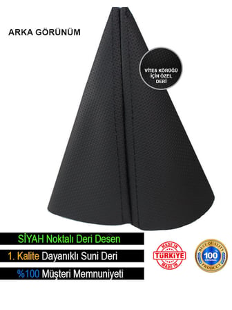 Opel Signum Siyah Nokta Desenli Deri Spor Dikiş Vites Körüğü