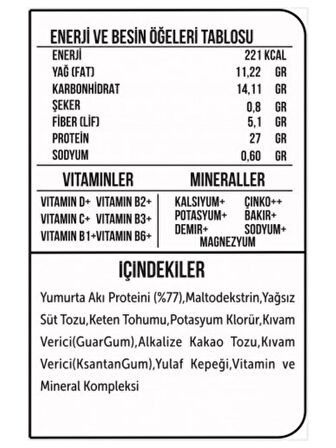 Öğün Tozu 60 Gr 10 Servis - Çikolata