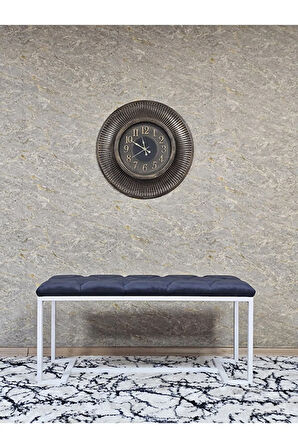 Beyaz Boyalı - L - Ayaklı 100 cm x 38 cm Oturak - Bench - Makyaj Taburesi - Makyaj Oturak Füme Renk 100 x 40 Boyut/Ebat