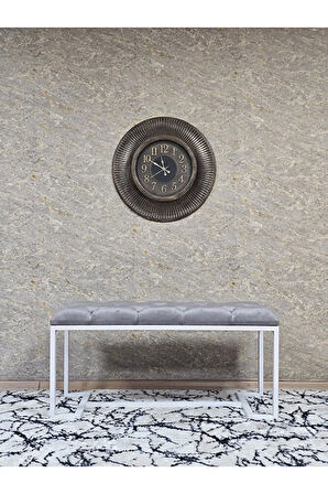 Beyaz Boyalı - L - Ayaklı 100 cm x 38 cm Oturak - Bench - Makyaj Taburesi - Makyaj Oturak Gri Renk 100 x 40 Boyut/Ebat