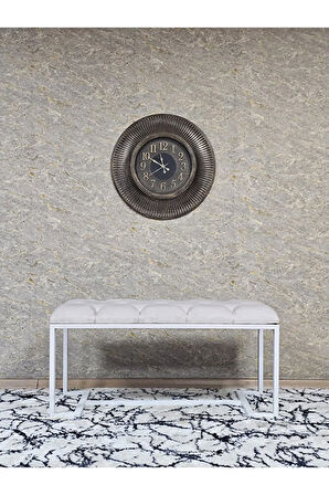 Beyaz Boyalı - L - Ayaklı 100 cm x 38 cm Oturak - Bench - Makyaj Taburesi - Makyaj Oturak Krem Renk 100 x 40 Boyut/Ebat