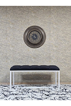 Beyaz Boyalı - L - Ayaklı 100 cm x 38 cm Oturak - Bench - Makyaj Taburesi - Makyaj Oturak Siyah Renk 100 x 40 Boyut/Ebat